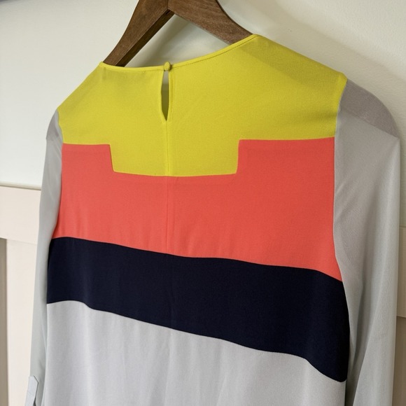 BCBGMAXAZRIA Cally Dress Women's XS Neon ColorBlock Chic Modern Contemporary - Picture 4 of 9